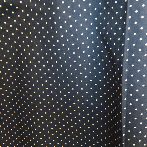J. Crew Navy + White Polka Dot Slim Fit Shirt XL - Picture 4 of 7